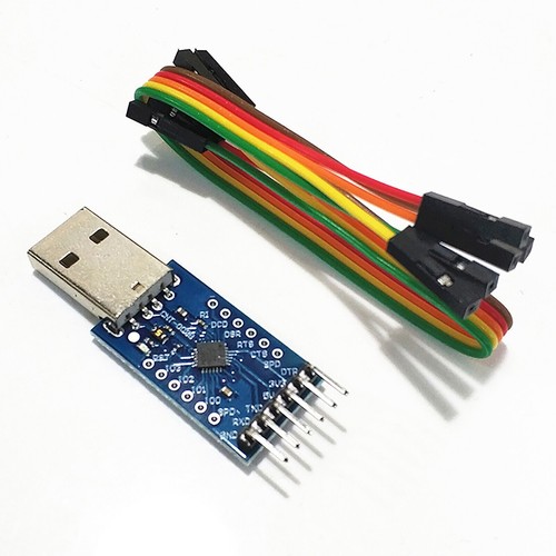 3.3V 5.5V FTDI Mini USB to TTL Serial UART STC Adapter Module CP2104 with Cable - Afbeelding 1 van 3