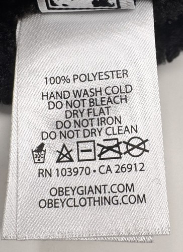 OBEY Boucle Fleece Beanie Mütze in Schwarz - Bild 4 von 5