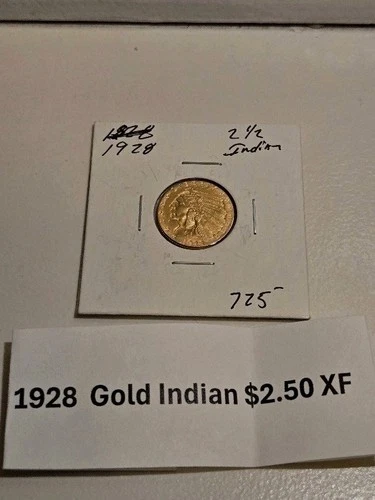 1928 $2.50 Indian Head Gold Quarter Eagle Raw XF - Incuse Design Pre-1933