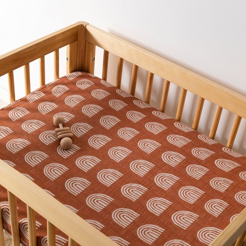100% Organic Cotton All-Stages Midi Crib Sheet, GOTS-Certified, Fitted 360°, ... - Picture 6 of 8