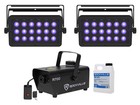 (2) Chauvet DJ LED Shadow 2 ILS Black Lights w/Eye Candy Effects+Fog Machine