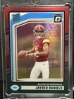 2024 PANINI DONRUSS #389 OPTIC PREVIEW RED/GREEN PRIZM JAYDEN DANIELS *RC