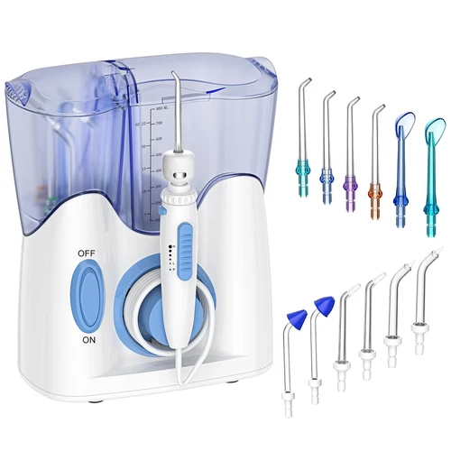 ® Dental Water Flosser for Teeth Cleaning with 13 Multifunctional Tips&800ml ...