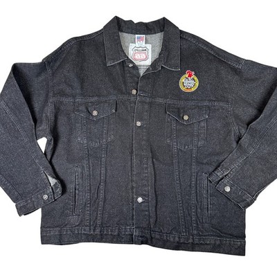 Phillips 66 Rooster Brew Coffee Denim Jacket Black Streetwear Americana