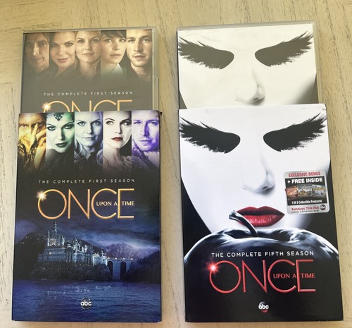 Once Upon a Time: The Complete Season  1 & 5 ( DVD, 2015 ) With Slipcovers - Picture 1 of 20