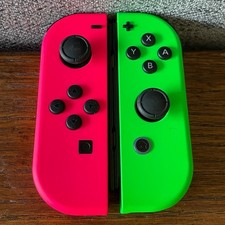 Nintendo Switch Splatoon 2 Joy-Con Neon Green and Neon Pink Controller