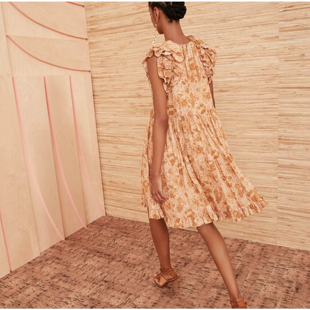 Ulla Johnson Adele Flutter Sleeve Mini Dress Wome… - image 2