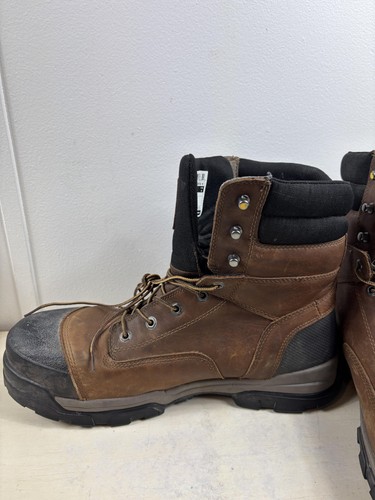 Carhartt Work Boots Mens Size 14 Brown Waterproof Steel Toe CME8355 Leather - Picture 10 of 14
