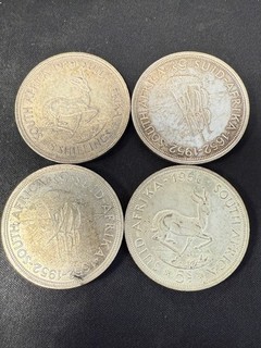Lot of 5 Shillings South Africa silver 115g Lot 329