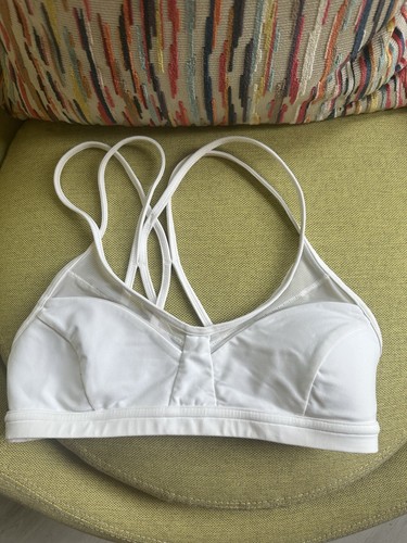 Reggiseno sportivo donna Lululemon Anew maglia bianca 4 - Foto 1 di 5