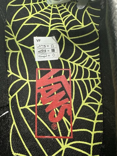 Zapatos de cuero Vans clásicos sin cordones con colmillos para hombre 11 negros verdaderos - Imagen 7 de 8