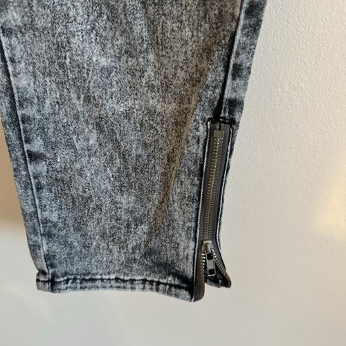 Denim & Co Size 20 Skinny Grey Acid Wash Zip Accent Denim Jeans - Foto 4 di 10
