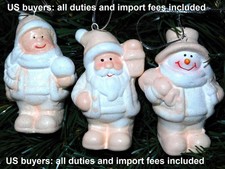 Hand-Blown Ceramic Ornament Happy Wishes Statuette-Suspension Set 3pcs 2021 #1