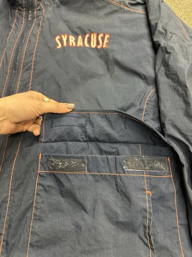 Chaqueta cortavientos Nike Syracuse baloncesto de colección azul naranja para hombre XL - Imagen 5 de 14