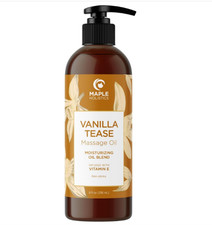 Vanilla Sensual Massage Oil for Couples Smooth Body Oil with Coconut Almond