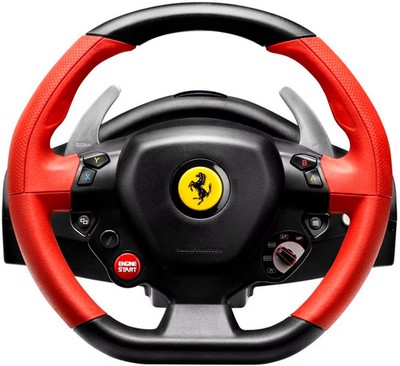 Thrustmaster - Ferrari 458 Spider Racing Wheel & Pedal Set for Xbox One - Bla...