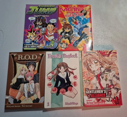 Mixed Manga Lot of 5 Books English - Fruits Basket, R.O.D, Full Metal Panic, Etc - Picture 1 of 15