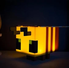 Minecraft Bee Night Light Lamp Interactive Lamp Portable Rechargeable LED Gamer