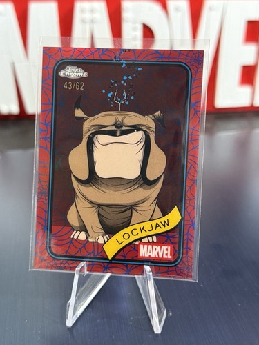2025 Topps Chrome Marvel LOCKJAW #152 Blue Red Spider Web Refractor 43/62