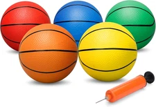 6" Mini Basketball for Kids & Adults, Indoor Basketball for Over-Door Hoop, Todd