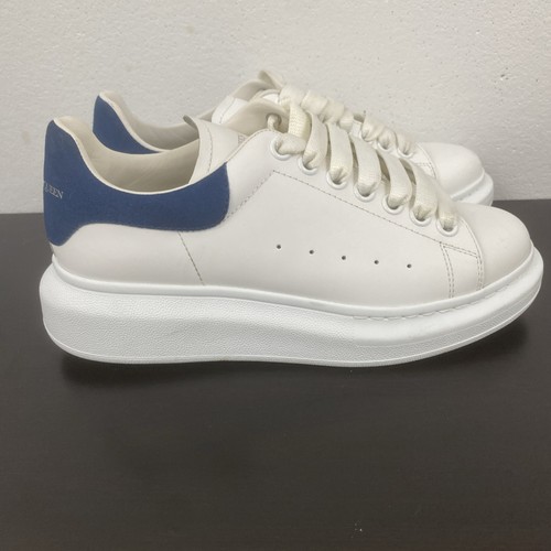 Alexander McQueen Men's Oversized Sneaker White / Blue 553770 Size 38.5 - Picture 2 of 11
