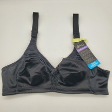 Bali CLASSIC SUPPORT 34B Cool Comfort Black Wire-Free Bra Back Smoothing DF3820