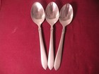 Set Of 3 Oneida Jacqueline Teaspoons Stainless 18/0 Frosted Handle 6 1/4"