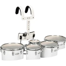 Sound Percussion Labs Birch Marching Quints with Carrier 6/8/10/12/13 White