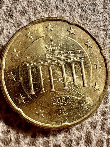 Rare Germany 2002-D 20 Euro Cent “Uncirculated” Have Several Listed Separate - Picture 2 of 2