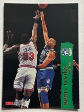 1995-96 NBA Hoops #99 Sean Rooks Minnesota Timberwolves Patrick Ewing Shadow