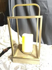 Flameless Candle with Decorative Lantern-Outdoor/Indoor