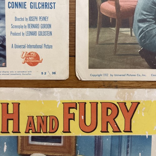 5 Lobby Cards 1952 FLESH AND FURY Tony Curtis as boxer Jan Sterling Wallace Ford - Picture 15 of 16