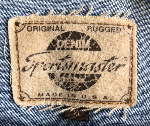 Giacca camionista denim sportsmaster vintage anni 80 uomo XL made in USA colletto velluto a coste - Foto 6 di 8