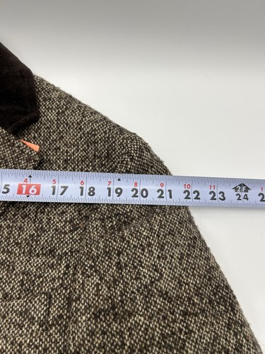 Tallia Mens Wool Blend Overcoats Contrast Velvet Top Collar Size SMALL Brown - Picture 5 of 11