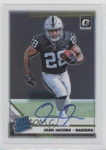 2019 Panini Donruss Optic Rated Rookie Auto /50 Josh Jacobs #158 Rookie Auto RC