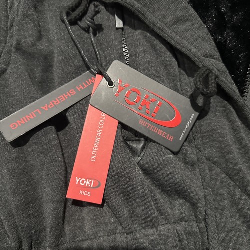 Yoki Outerwear Collection Smoke Gray Lined Jacket Coat Youth XL Warm & Comfy - Picture 3 of 8