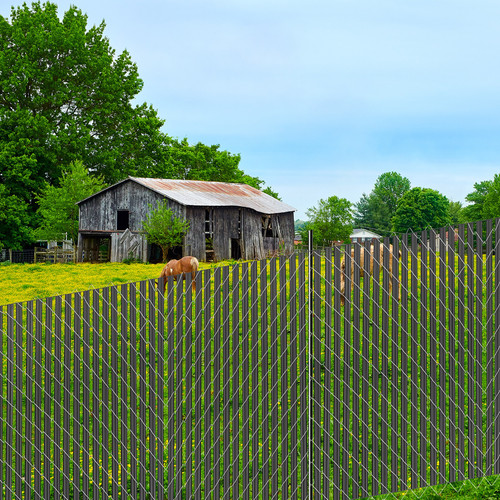 Chain Link Fence Privacy Slats Single-Wall for 6' High Fence Bottom Lock Black - Picture 8 of 12