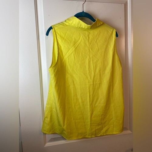 NUEVO SIN ETIQUETAS: Camisas de trabajo Nova de moda con cuello de popelina sin mangas con botones para mujer XL - Imagen 4 de 9