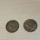 Lot of 2 1967-P Kennedy Half, 40% Silver, Circulated Fillers
