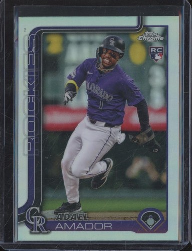 2025 Topps Chrome ADAEL AMADOR #255 RC Rookie Refractor Colorado Rockies FO8