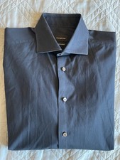 Ermenegildo Zegna Trofeo Comfort Dress Shirt in Black Size 42/16 1/2 775