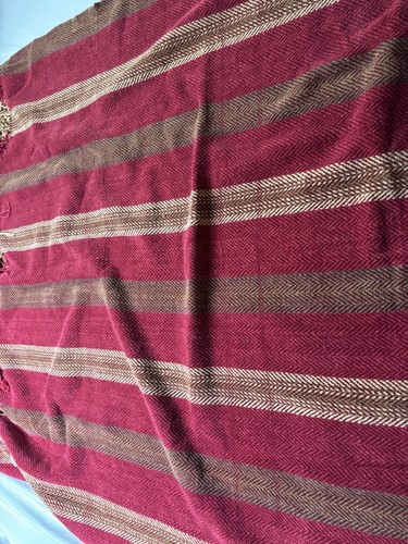 Woolrich Home Plaid weicher Chenille-Überwurf burgund 50 x 63 Zoll Plüschdecke Quaste Kante - Bild 10 von 16