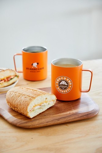 Saint Marc Cafe 25th Anniversary Vacuum Insulated Tumbler BOOK Orange (Takarajim - Picture 4 of 9