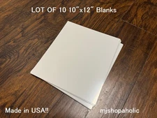 10"x12" GLOSS WHITE ALUMINUM DYE SUBLIMATION PHOTO BLANKS, SQUARE CUT, 10 PIECES