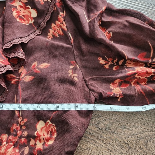 Abito midi REFORMATION Evra pizzo orlo georgette 8 cocktail party matrimonio autunno - Foto 8 di 9