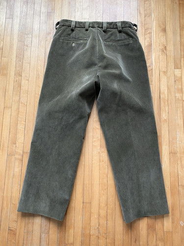 Vintage Herren ORVIS grün Cordhose mit Leder Taschenbesatz Größe 32 x 27,5" - Bild 4 von 10