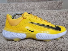 Nike Alpha Huarache Elite 4 Low TB Amarillo Baseball Cleats DR6851-701 Sz 8.5