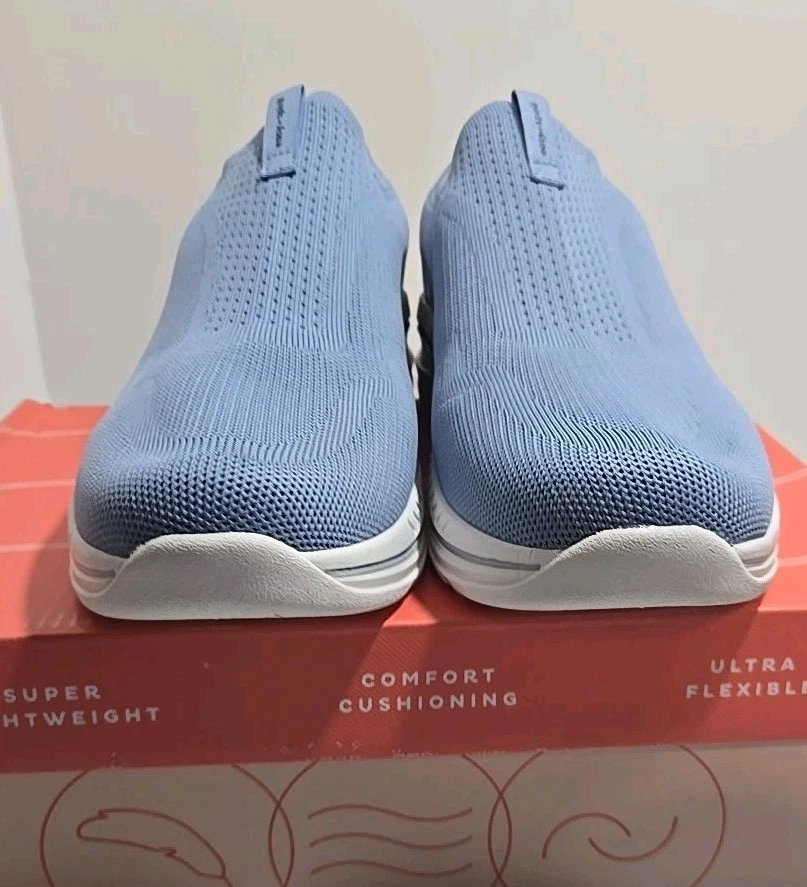 Zapatos para mujer Easy Spirit calcetín PARKS2 azul mediano sin cordones informales tejidos 10W Foto 3 de 4