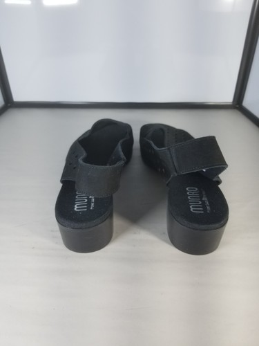 Munro Mickee Slingback Open Toe Soft Nubuck Sandal Size 9M NWOB Black - Picture 6 of 11