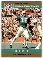 1990 Pro Set FACT Cincinnati #24 Bob Griese Miami Dolphins